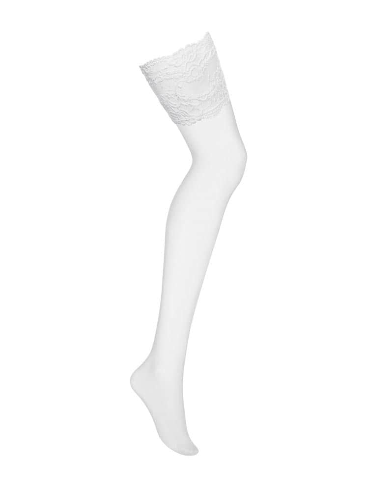 OBSESSIVE - 810-STO-2 STOCKINGS WHITE S/M