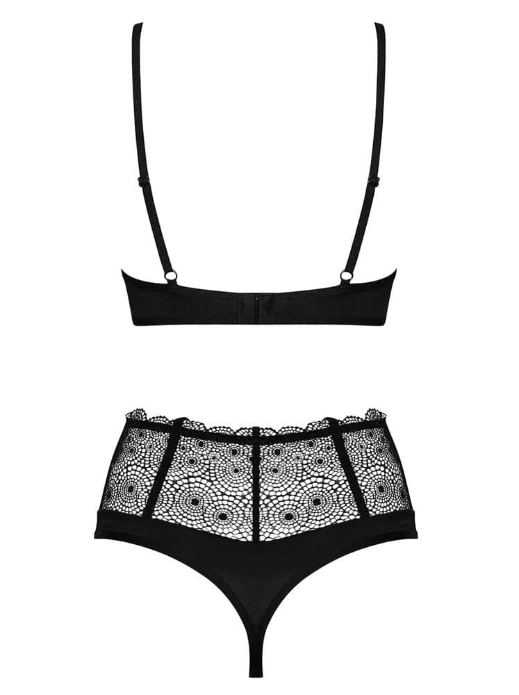 OBSESSIVE - SHARLOTTE 2-PCS SET BLACK L/XL
