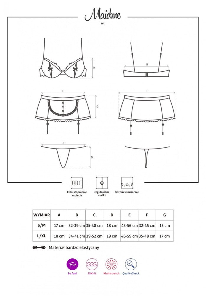 OBSESSIVE - MAIDME SET 5-PCS S/M