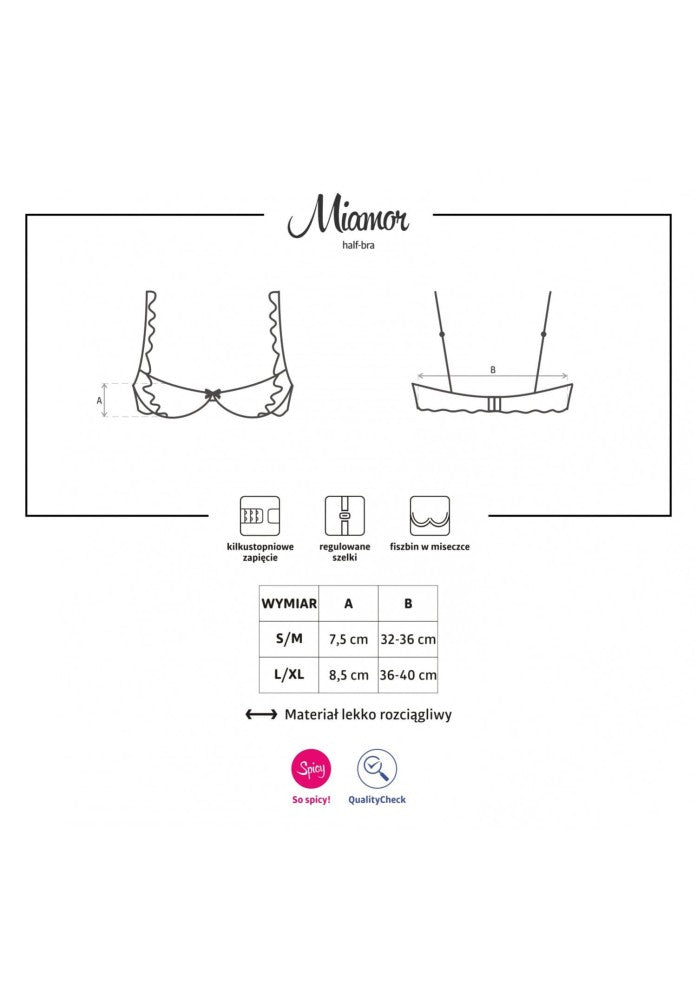 OBSESSIVE - MIAMOR HALF-BRA L/XL