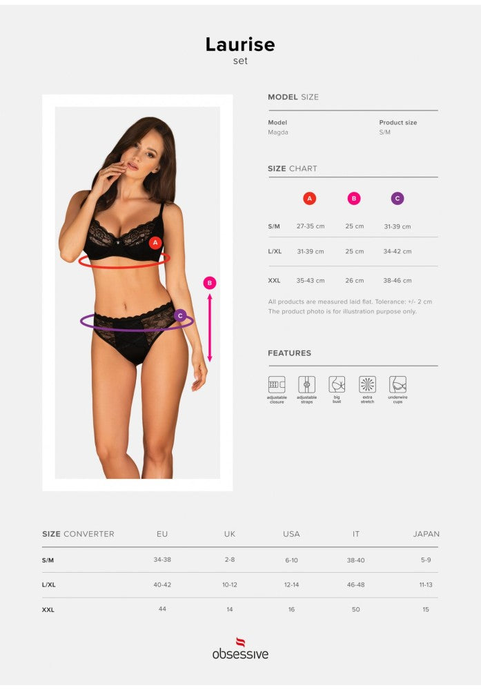 OBSESSIVE - LAURISE 2-PCS SET S/M