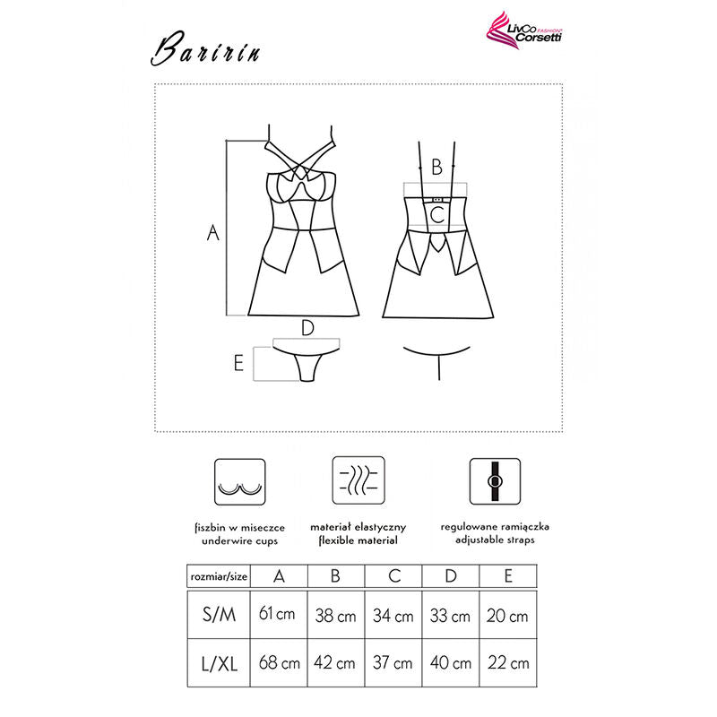 LIVCO CORSETTI FASHION - BARIRIN LC 90633 SHIRT + PANTY
