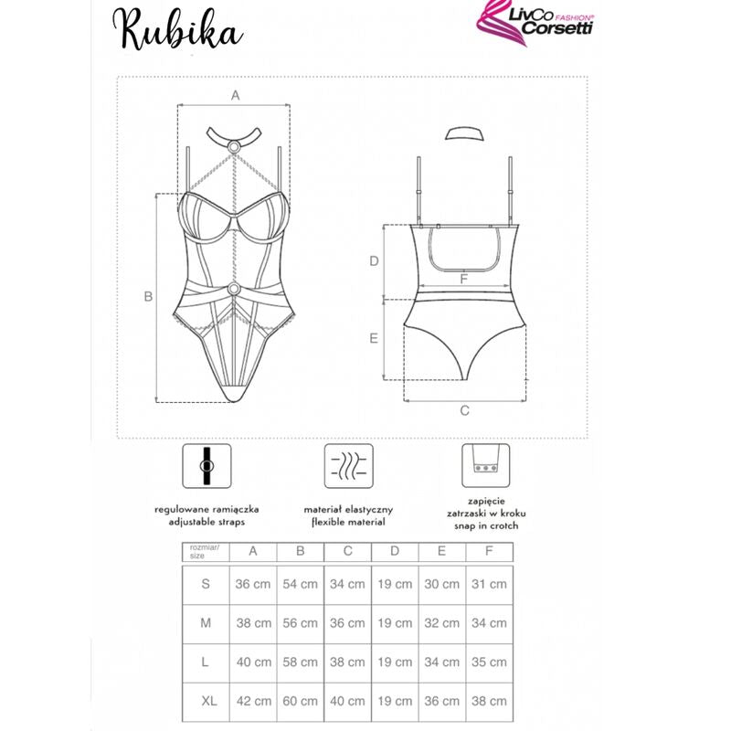 LIVCO CORSETTI FASHION - RUBIKA LC XG079 BODY WITH CHOKER