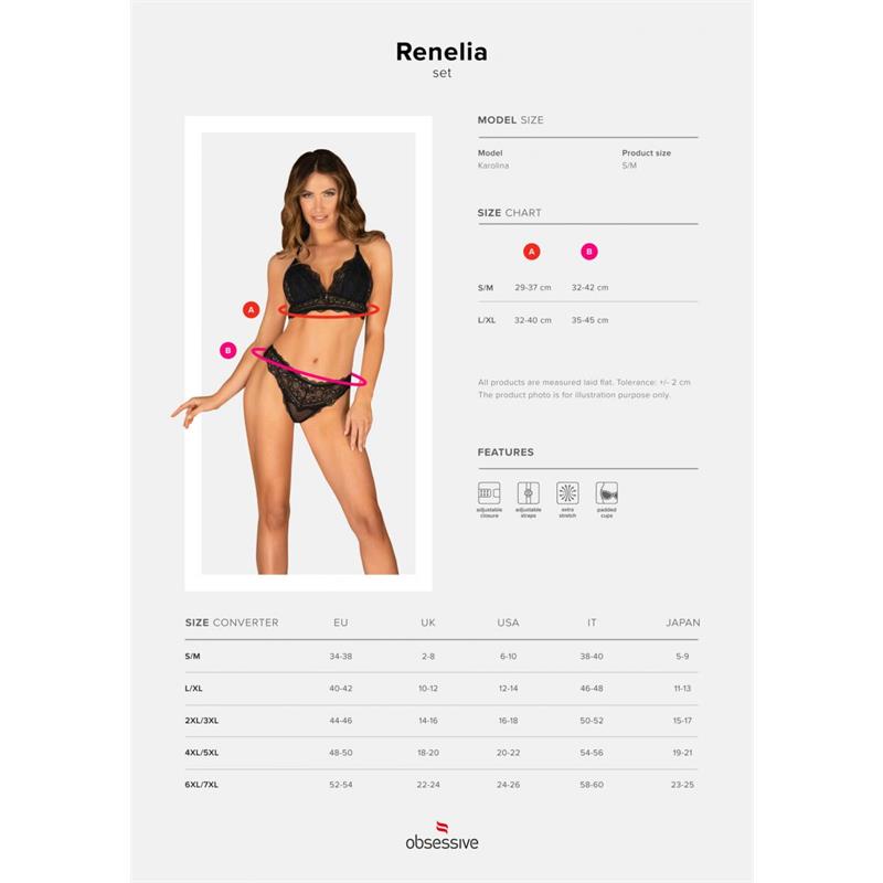 OBSESSIVE - RENELIA 2 PIECE LACE SET