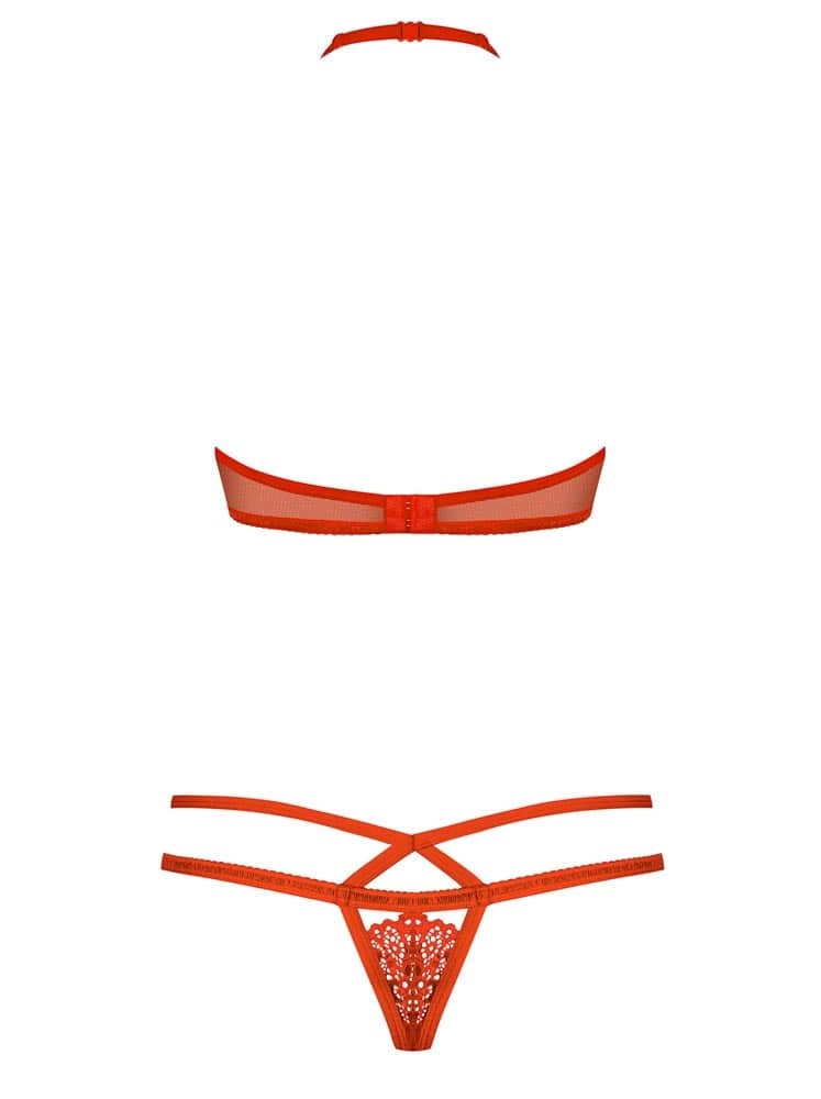 OBSESSIVE - 838-SET-3 SET 2-PCS RED  S/M