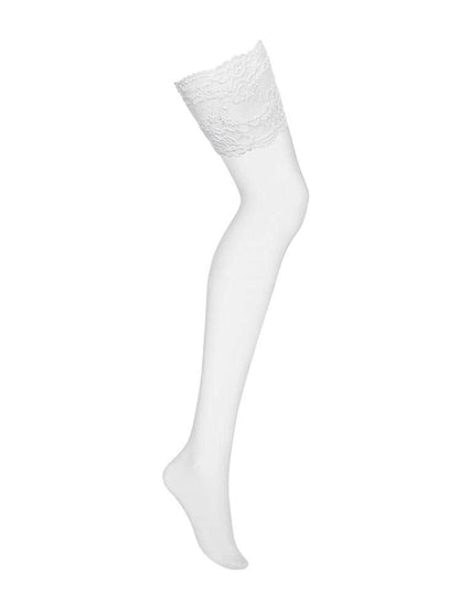 OBSESSIVE - 810-STO-2 STOCKINGS WHITE  S/M