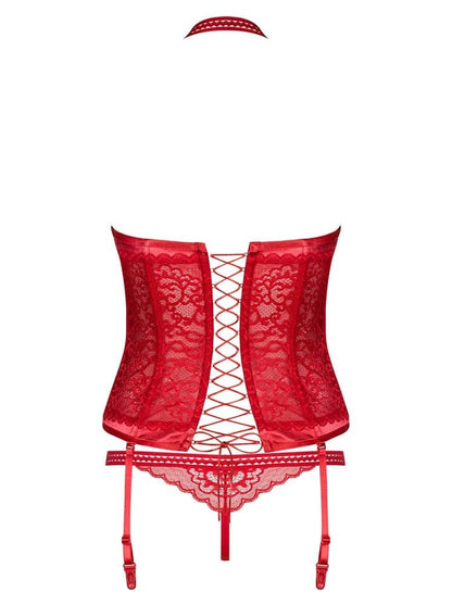 OBSESSIVE - FLAMERIA CORSET & THONG L/XL