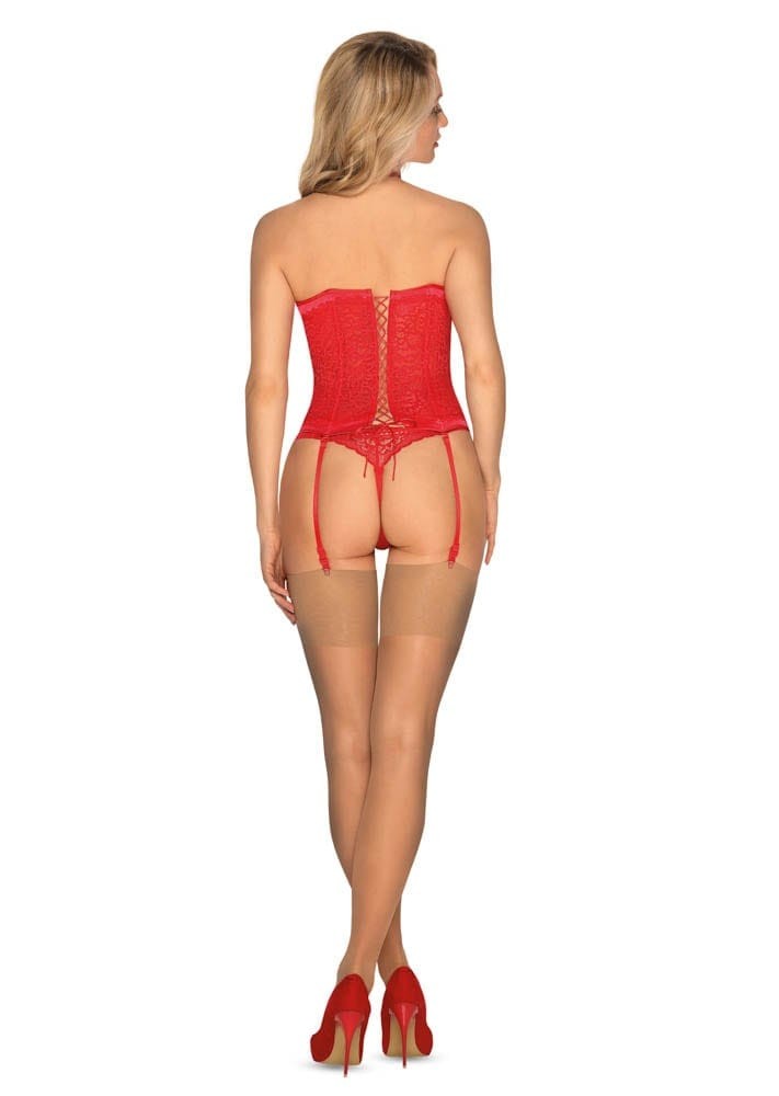 OBSESSIVE - FLAMERIA CORSET & THONG L/XL