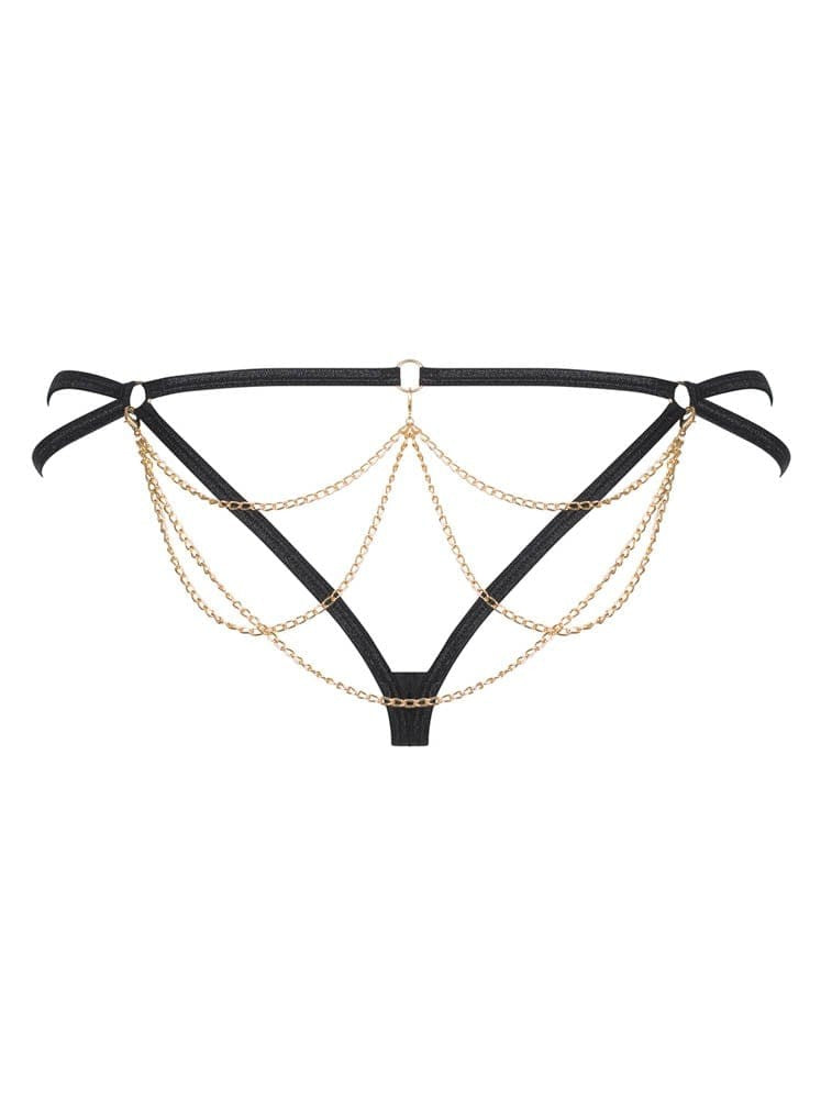 OBSESSIVE - PANTHERIA THONG BLACK  S/M