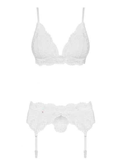 OBSESSIVE - 810-SEG-2 3 PCS SET WHITE  S/M