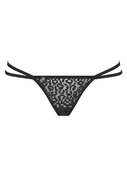 OBSESSIVE - PANTHERIA THONG BLACK  S/M