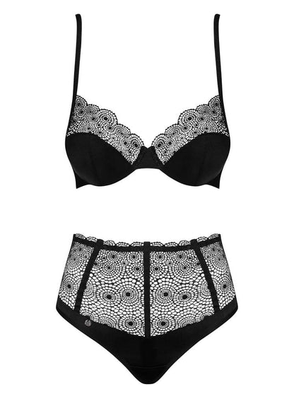 OBSESSIVE - SHARLOTTE 2-PCS SET BLACK L/XL