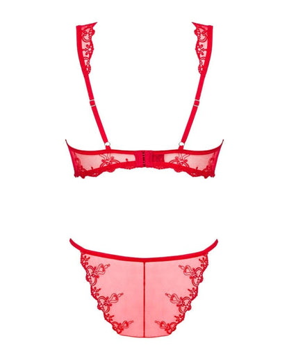 OBSESSIVE - LONESIA 2-PCS SET RED  S/M