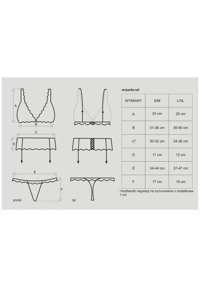 OBSESSIVE - EMPERITA SET  S/M