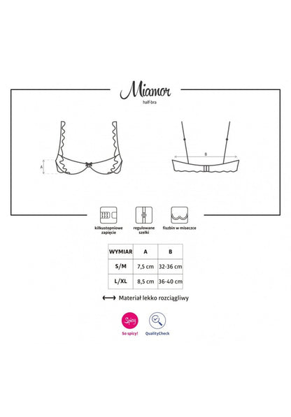 OBSESSIVE - MIAMOR HALF-BRA  S/M