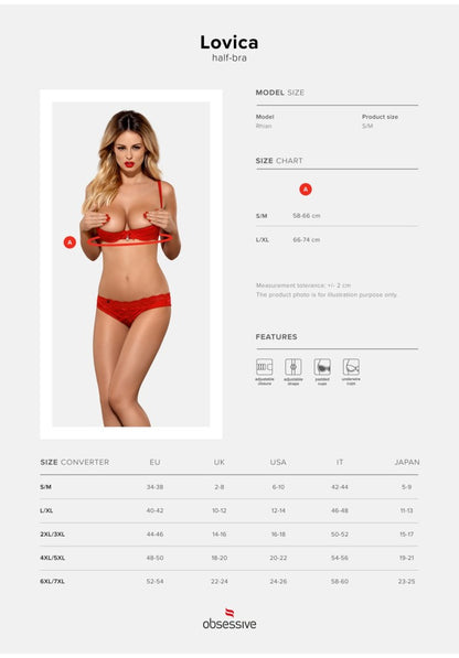 OBSESSIVE - LOVICA HALF-BRA L/XL