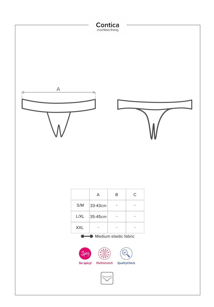 OBSESSIVE - CONTICA CROTHCHLES THONG  S/M