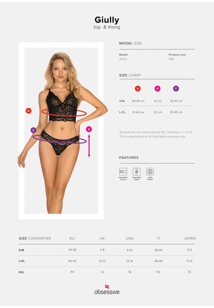 OBSESSIVE - GIULLY 2-PCS SET  S/M