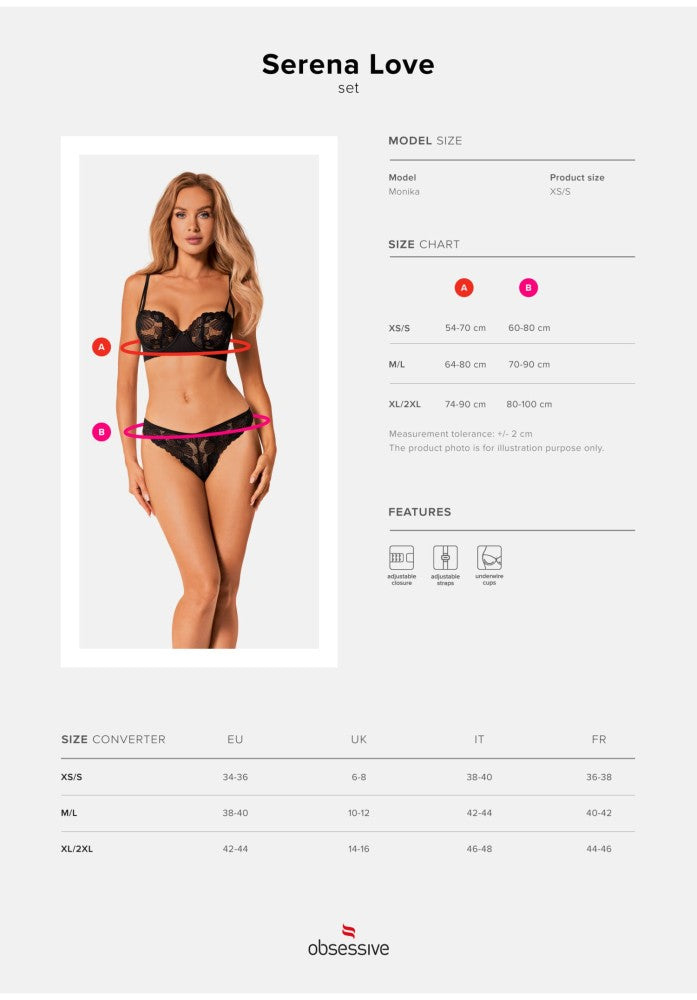 OBSESSIVE - SERENA LOVE 2-PCS SET   XS/S