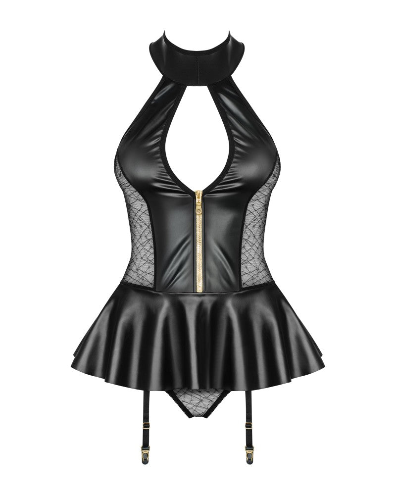OBSESSIVE - 859-COR-1 CORSET & PANTIES  S/M