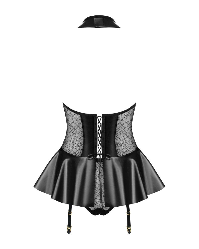OBSESSIVE - 859-COR-1 CORSET & PANTIES  S/M