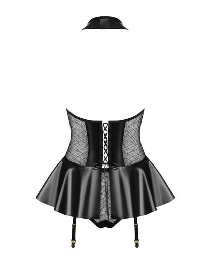 OBSESSIVE - 859-COR-1 CORSET & PANTIES  S/M
