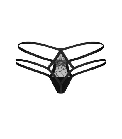 OBSESSIVE - ARROWEL BLACK PANTIES - L/XL
