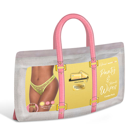 SWEETUMS HIGH LEG HIGH WAIST MICRO TANGA PINA COLADA QUEEN SIZE