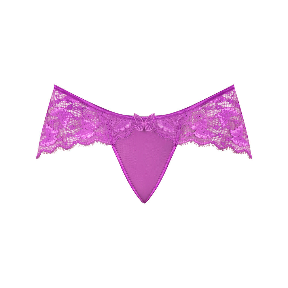 MAGIC SILK - BUTTERFLY FANTASIES BOY SHORT NEON PURPLE QUEEN SIZE