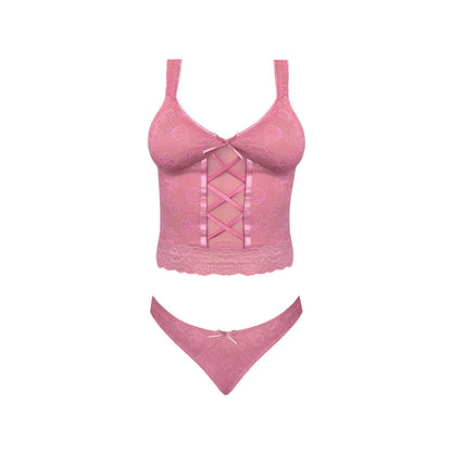 MAGIC SILK - WISTERIA MIST BUSTIER CAMI & THONG SET