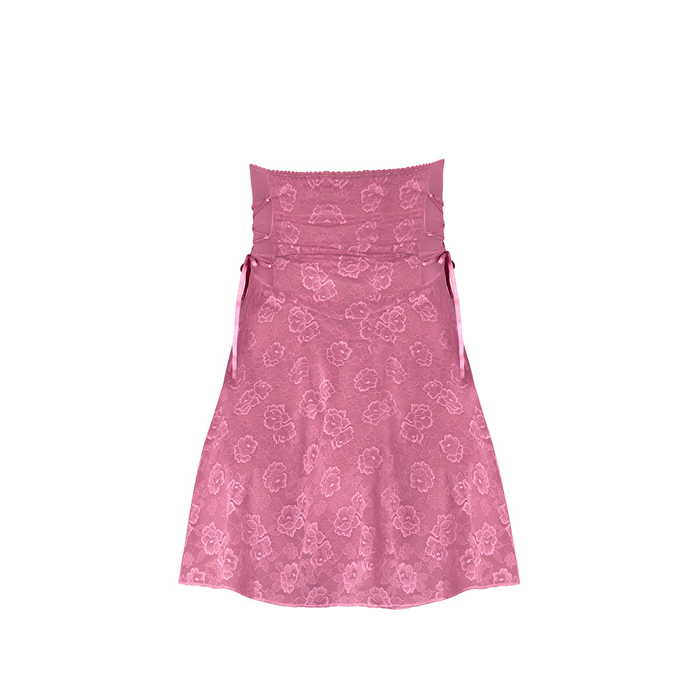 MAGIC SILK - WISTERIA MIST HALTER BABYDOLL & G-SET PINK QUEEN SIZE