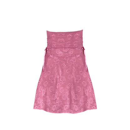 MAGIC SILK - WISTERIA MIST HALTER BABYDOLL & G-SET PINK QUEEN SIZE