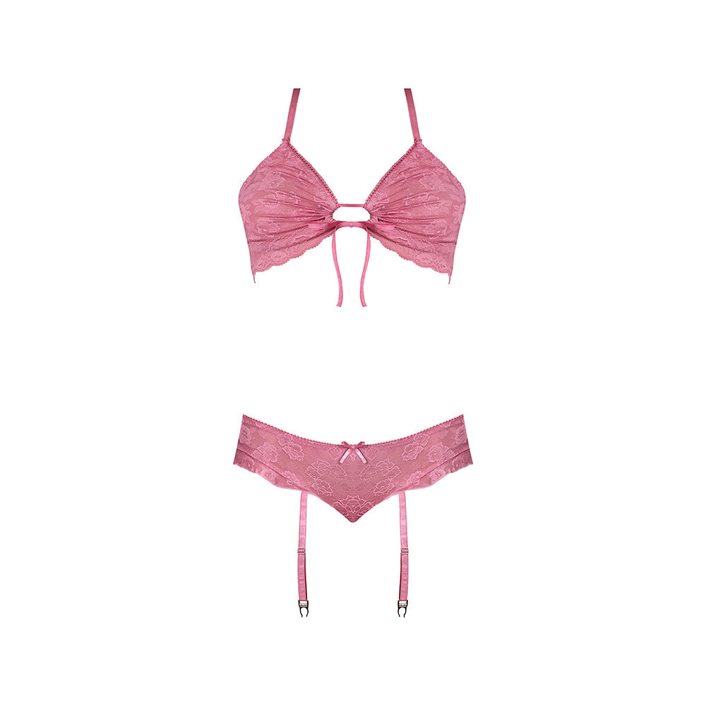 MAGIC SILK - WISTERIA MIST BRALETTE & PANTY WITH REMOVABLE GARTERS