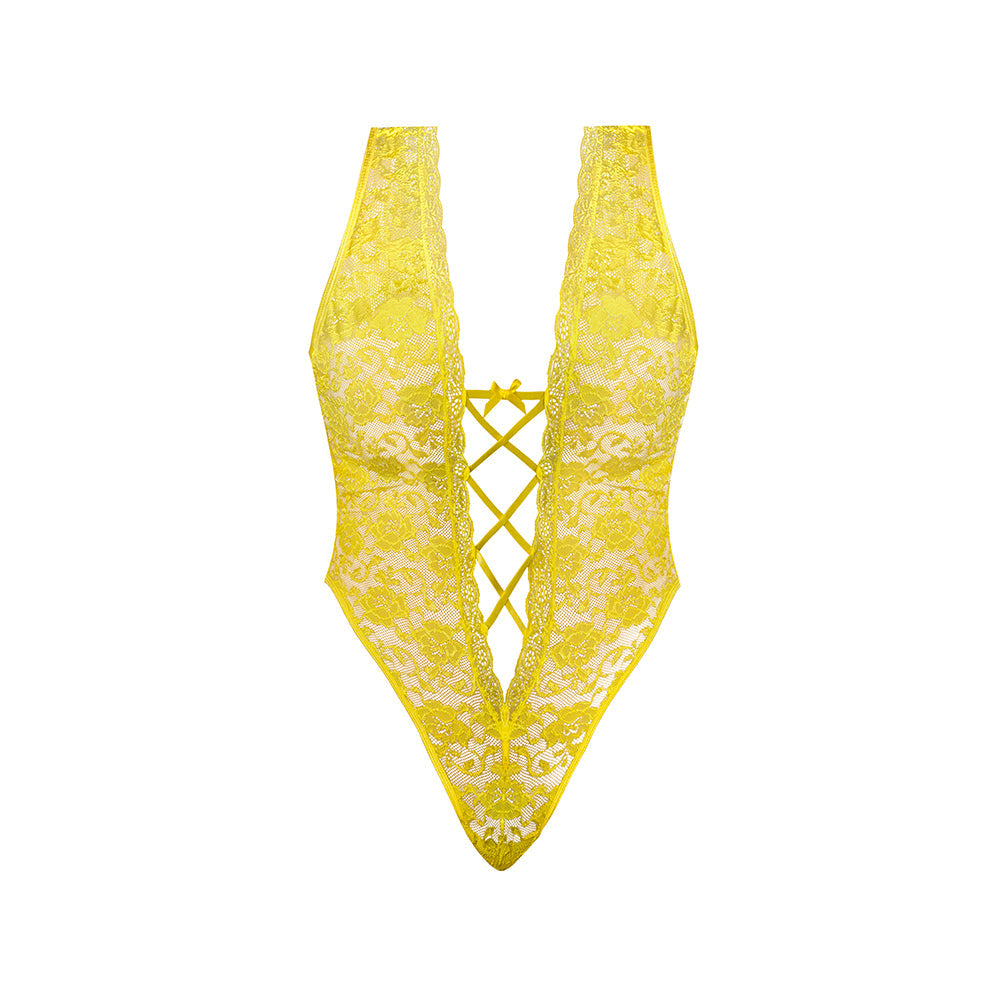 MAGIC SILK - DAFFODIL DREAMS TEDDY WITH SNAP CROTCH