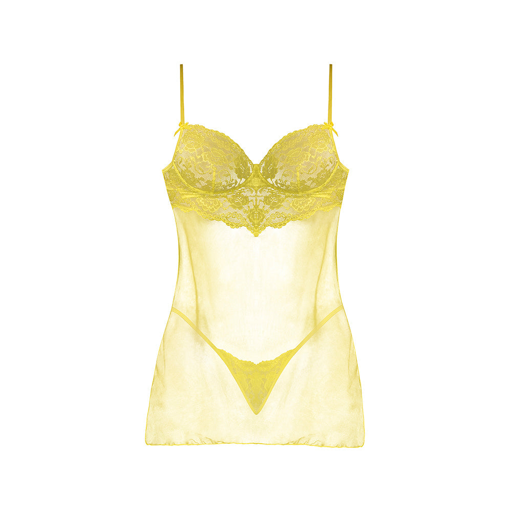 MAGIC SILK - DAFFODIL DREAMS BABYDOLL & G SET
