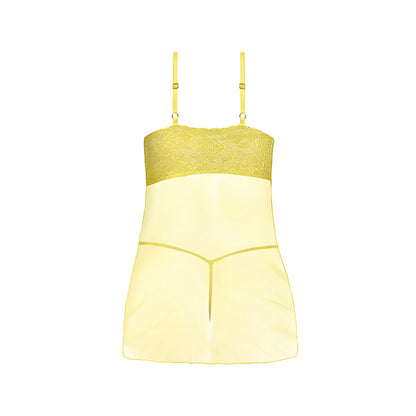 MAGIC SILK - DAFFODIL DREAMS BABYDOLL & G-SET YELLOW QUEEN SIZE