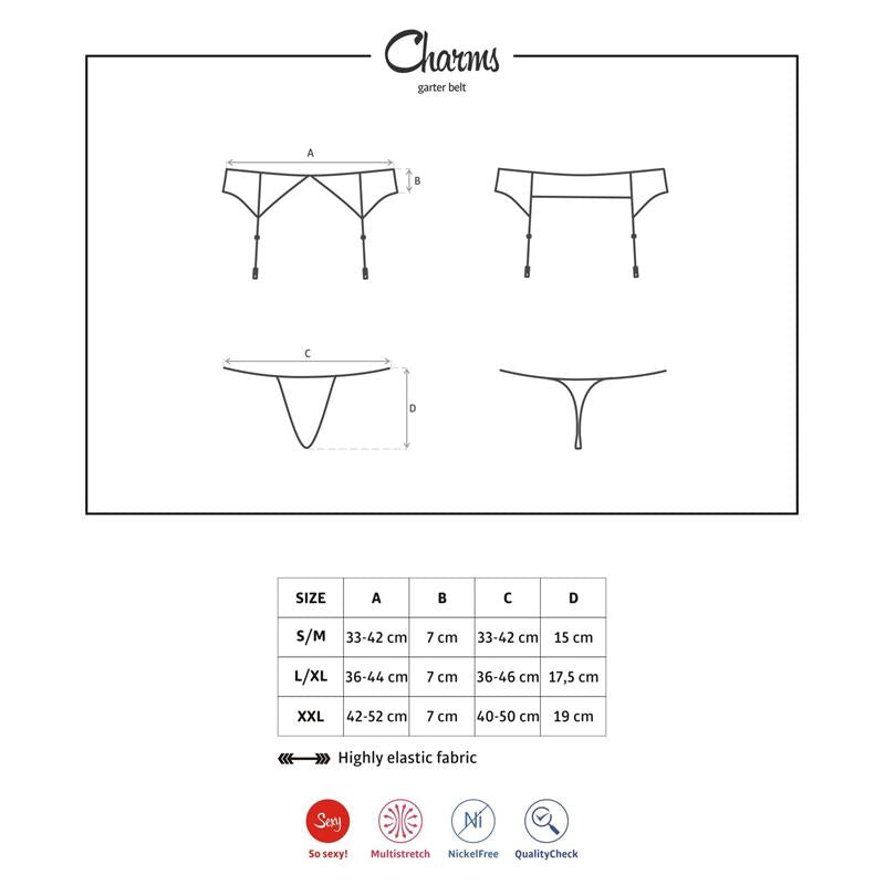 OBSESSIVE - CHARMS GARTER BELT AND THONG