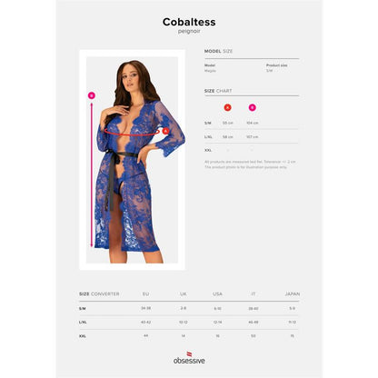 OBSESSIVE - COBALTESS LACE KIMONO