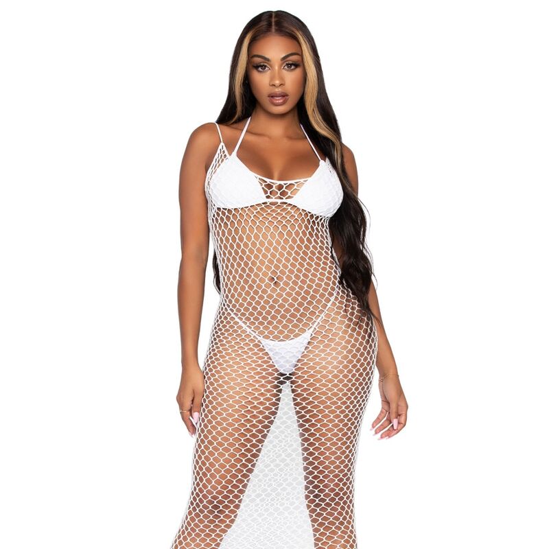 LEG AVENUE - WOVEN TWIST NET MAXI DRESS
