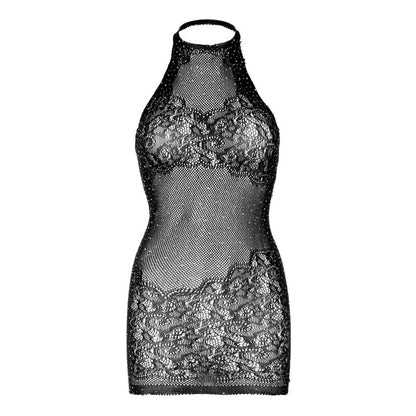LEG AVENUE - RHINESTONE HALTER MINI DRESS