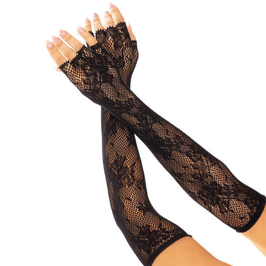 LEG AVENUE - FLORAL NETWORK FINGERLESS GLOVES