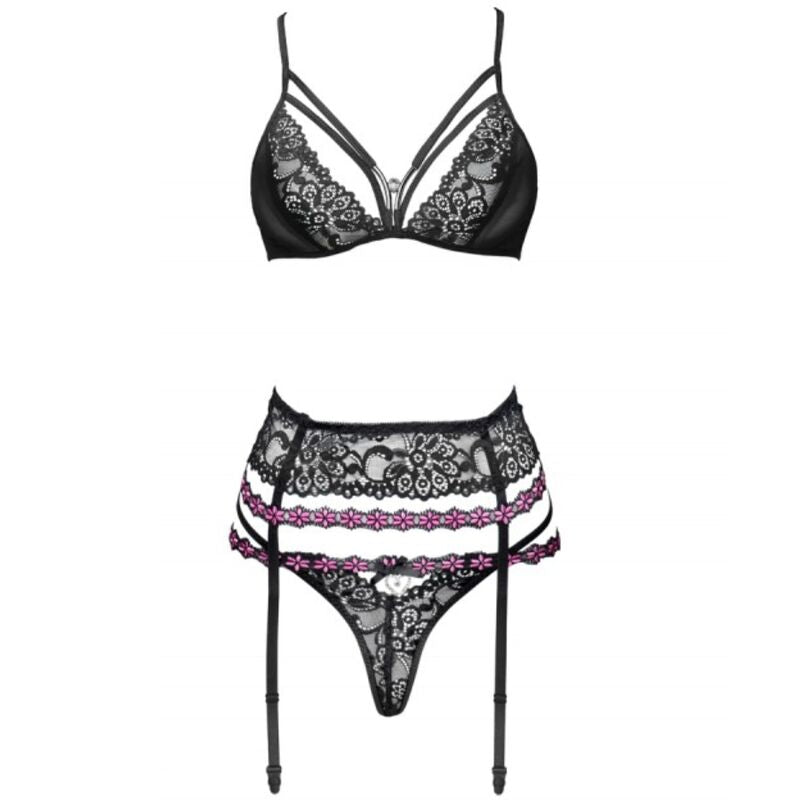LIVCO CORSETTI FASHION - SNEHANA LC 90443 BRA + GARTER BELT + PANTY
