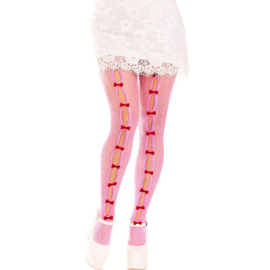 LEG AVENUE - STOCKINGS WITH OPENINGS HEART & BOWS