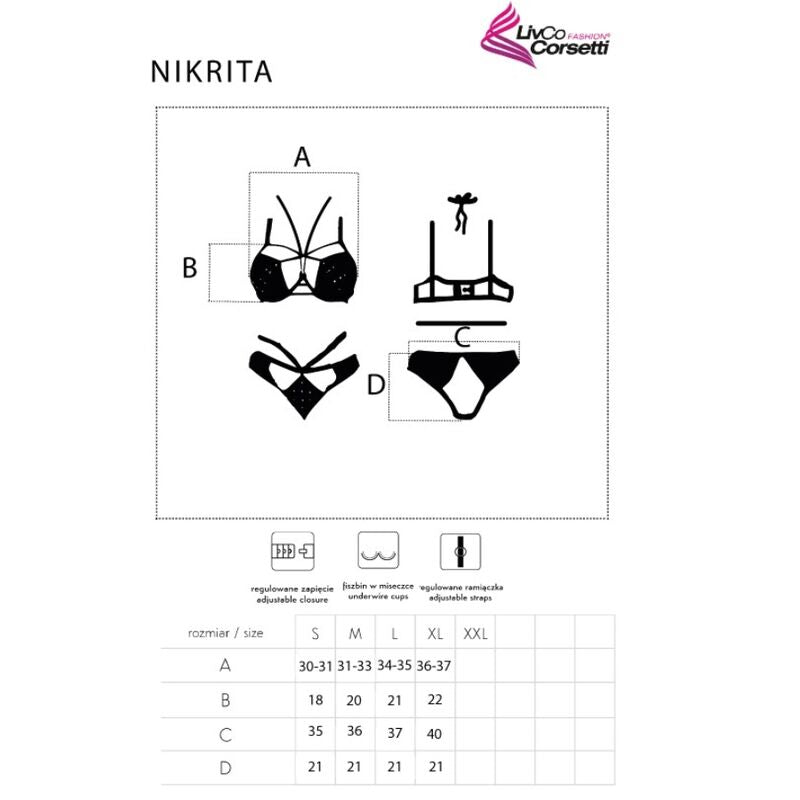 LIVCO CORSETTI FASHION - NIKRITA LC 90647 BRA + PANTIES