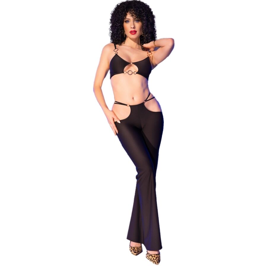 CHILIROSE - CR 4851 TOP AND LEGGINGS SET WITH GOLDEN ACCESSORIES