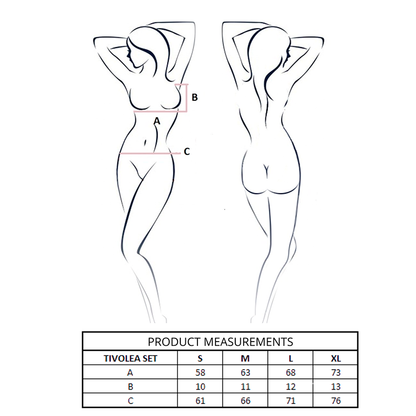 PASSION - TIVOLEA BRA + THONG SET MISTY ROSE L/XL