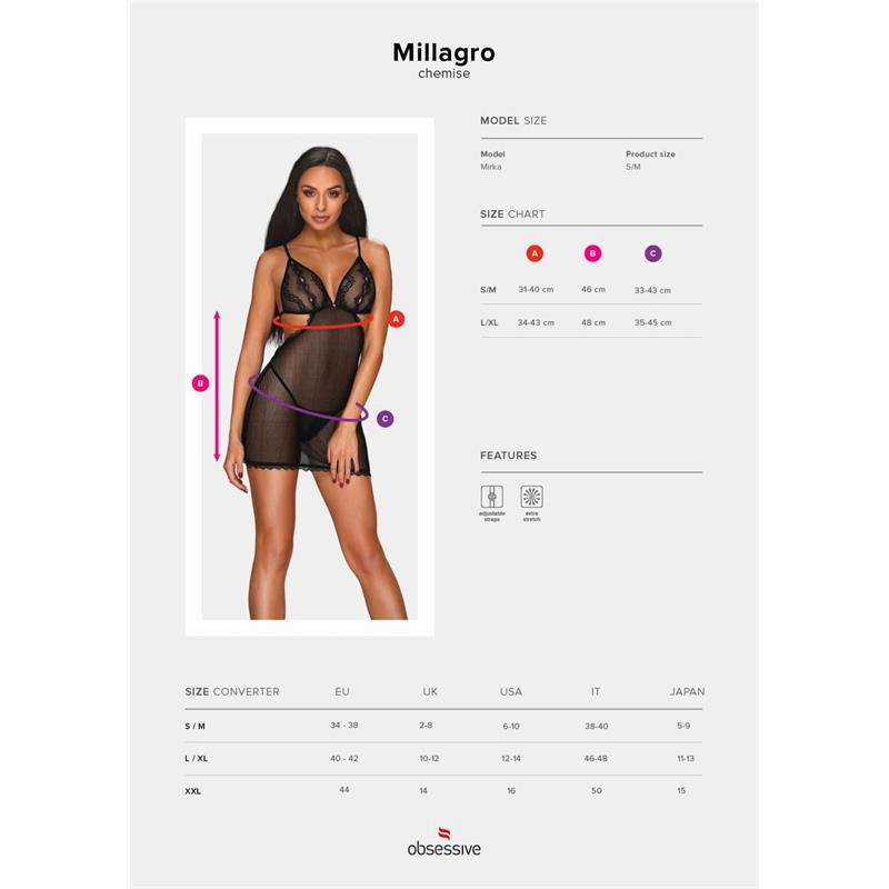 OBSESSIVE - MILLAGRO SHEER FISHNET DRESS WITH THONG