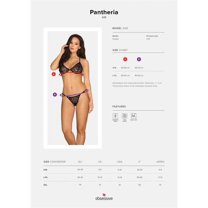 OBSESSIVE - PANTHERIA 2 PIECE SET WITH CHAINS