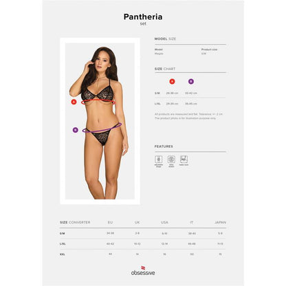 OBSESSIVE - PANTHERIA 2 PIECE SET WITH CHAINS