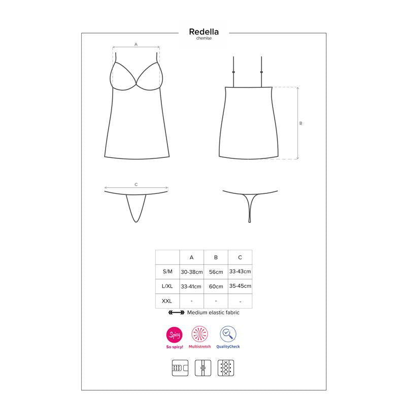 OBSESSIVE - REDELLA CHEMISE AND THONG